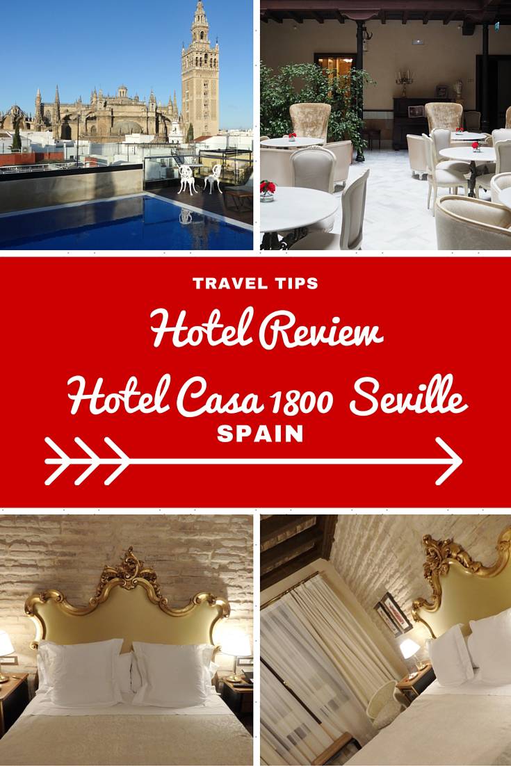 Spain Travel InspirationThinking of visiting Seville on your next vacation to Europe then why not check out hotel review of this lovely boutique hotel in Seville, Spain with a gorgeous rooftop pool overlooking the old town. Click the link to read more of my hotel review of Hotel Casa 1800 Seville.