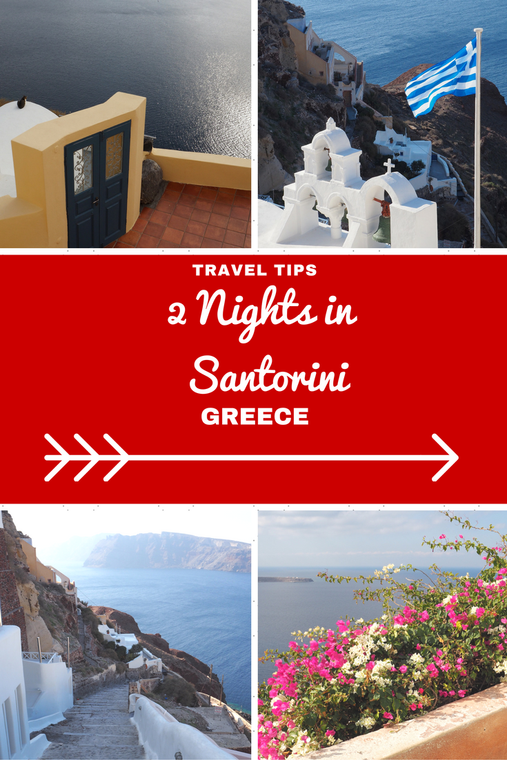 Greece Travel Inspirationthe Greek Islands are a bucket list destination for a good reason, let me show you how we spent 2 days in Santorini relaxing! Staying in Oia means you don't have to travel far to explore this beautiful spot and you can watch the sunset from your own private hot tub. Pop on over to the blog to read more of my tips for Santorini.